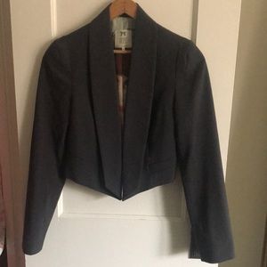 Cropped Charcoal Suit Jacket - XS Dept